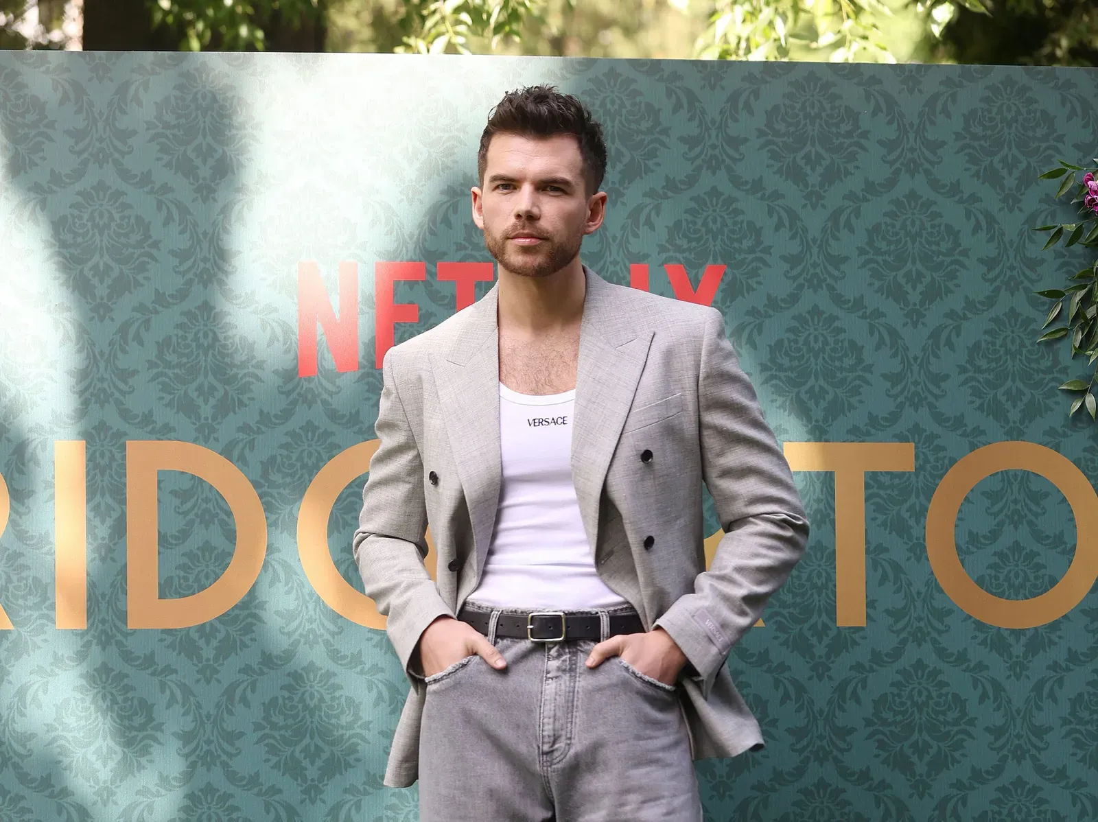 Luke Newton and Nicola Coughlan Stun in Versace while Promoting ‘Bridgerton 3’ in Italy