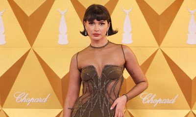 Azza Slimene Commands Joy Awards Red Carpet in Sculptural Versace