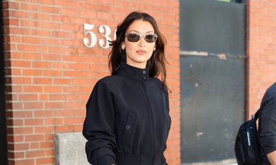 Bella Hadid Owns the NYC Streets in Stunning Ferragamo Outfit