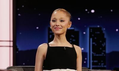 Ariana Grande Debuts New Look in Celine on Jimmy Kimmel Live!