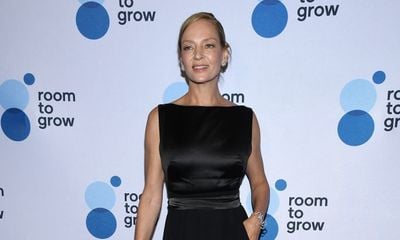 Uma Thurman Epitomizes Timeless Elegance in Burberry at Room to Grow Gala
