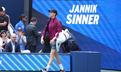 Jannik Sinner Sports HEAD x Gucci Duffle at the US Open 2024
