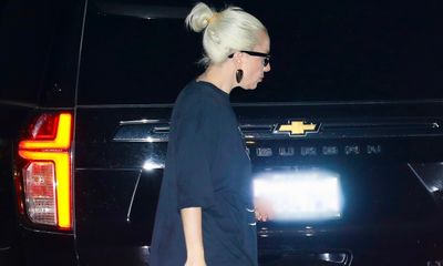 Lady Gaga and Edgy Chic Style, Spotted with CELINE Teen Nino Bag in Malibu