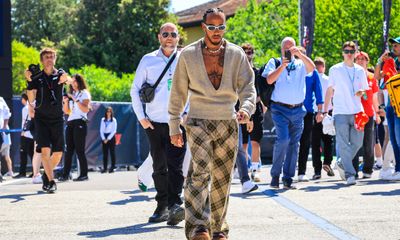 Lewis Hamilton Revs Up His Style in Burberry at Emilia-Romagna Grand Prix