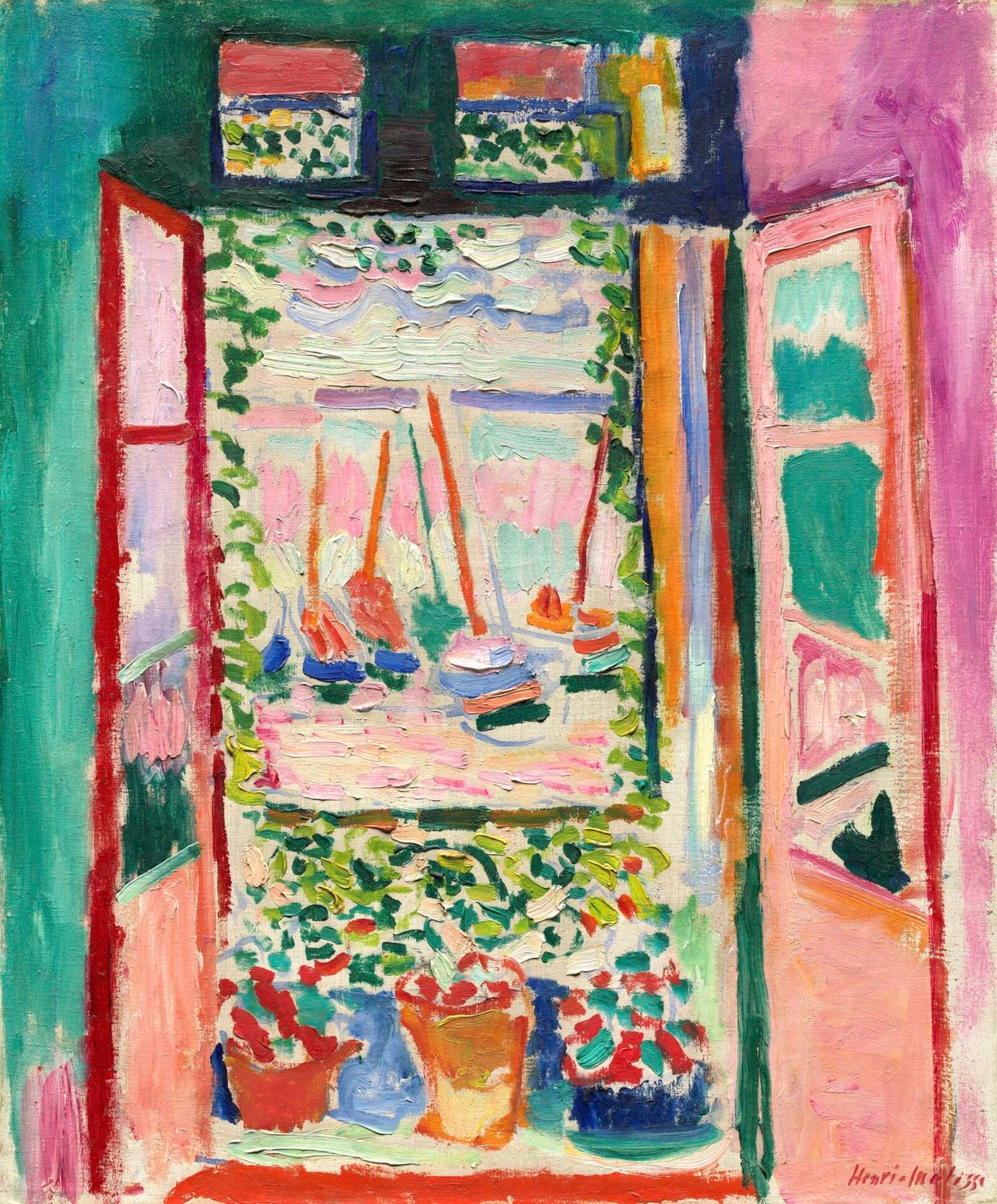 Henri Matisse, Open Window, Collioure, 1905, oil on canvas, National Gallery of Art, Washington, collection of Mr. and Mrs. John Hay Whitney. © 2023 Succession H. Matisse / Artists Rights Society (ARS), New York