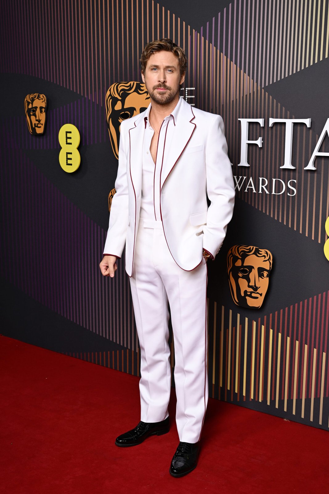 Ryan Gosling at the 2024 EE BAFTA Film Awards, Royal Festival Hall, London - February 18, 2024. (Credit: Gareth Cattermole/BAFTA/Getty for BAFTA)