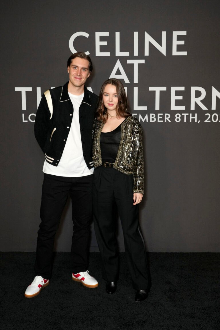 LOS ANGELES, CALIFORNIA - DECEMBER 08: (L-R) Ben-Sylvester Strautmann and Princess Alexandra of Hanover attend Celine at The Wiltern on December 08, 2022 in Los Angeles, California. (Photo by Kevin Mazur/Getty Images for CELINE)
