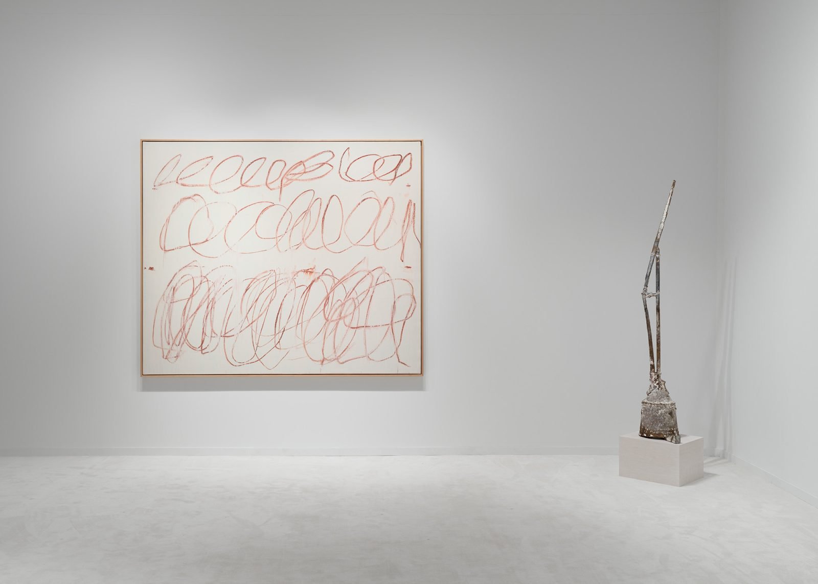 Cy Twombly Untitled (Lexington, Virginia), 2005 Oil paint and wax crayon on canvas 70 1/8 x 83 3/4 inches (178.1 x 212.7 cm) © Cy Twombly Foundation Photo: Jeff McLane Courtesy Gagosian