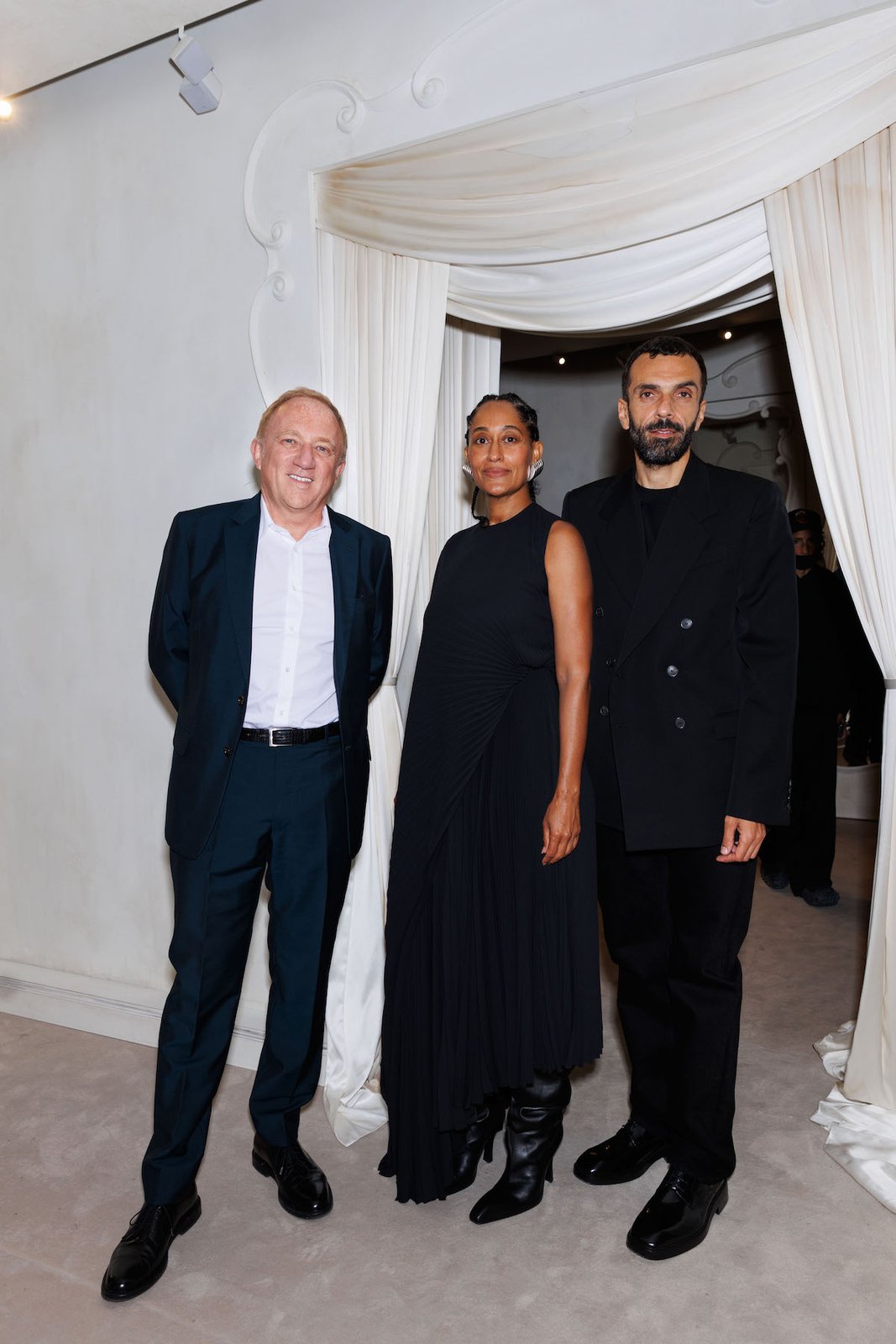 François-Henri Pinault, Tracey Ellis Ross, and Cédric Charbit