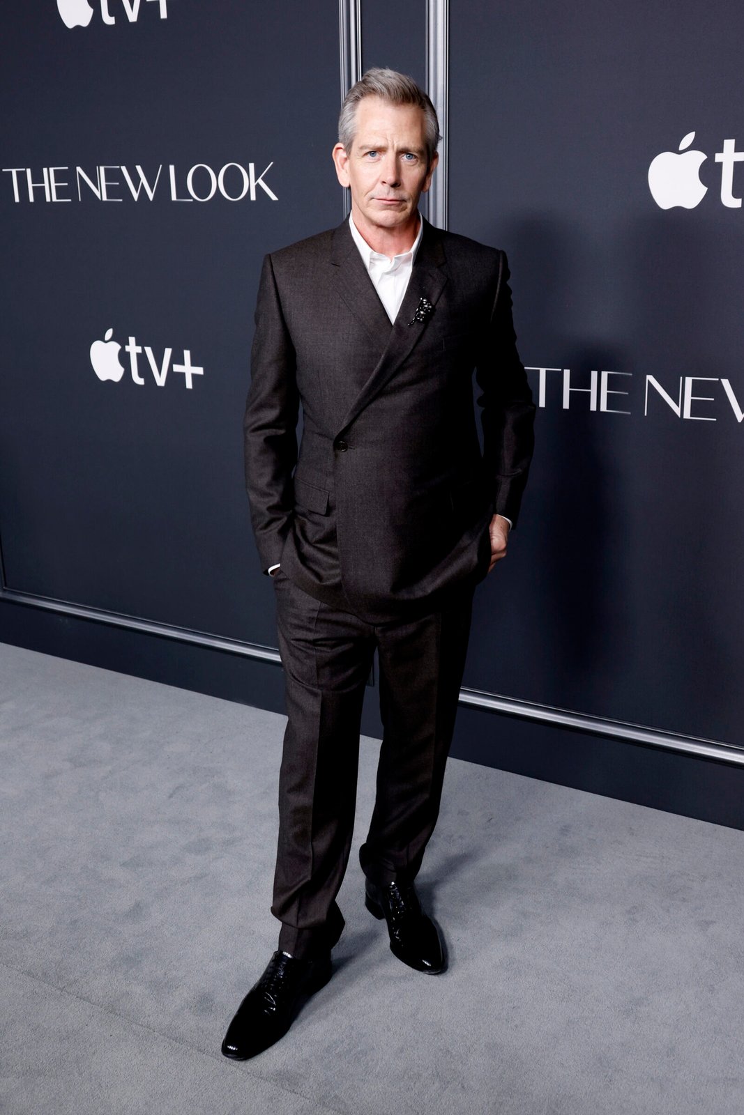 At the "The New Look" premiere in New York City, Ben Mendelsohn captivated attendees, embodying the spirit of Christian Dior at Florence Gould Hall. (Photo by Rob Kim/Getty Images)