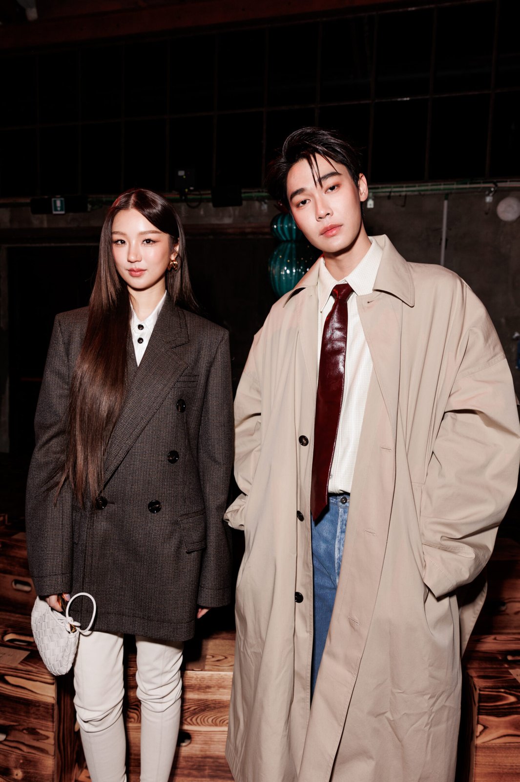 Dew Jirawat and Thanaerng Kanyawee brought Thailand's vibrant fashion spirit, blending youthful energy with Bottega Veneta's contemporary ethos.