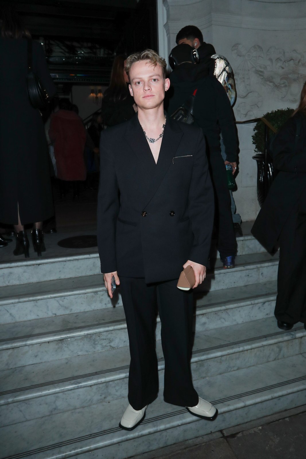 Anson Boon attends the Burberry Winter 2024 show after party during London Fashion Week on February 19, 2024 in London, England. (Photo by Mark Boland/Getty Images)
