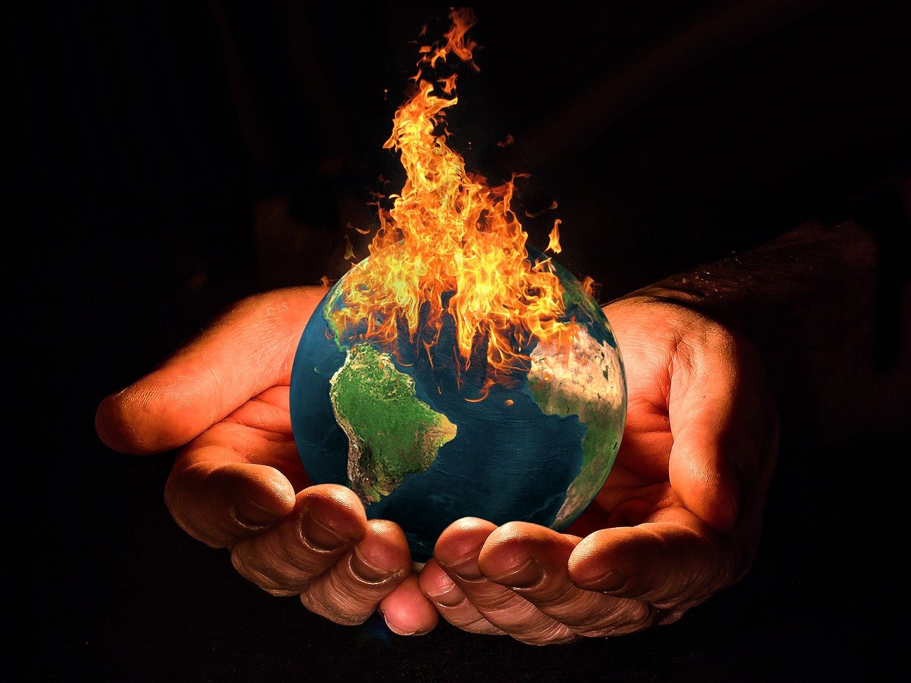 planet earth on fire