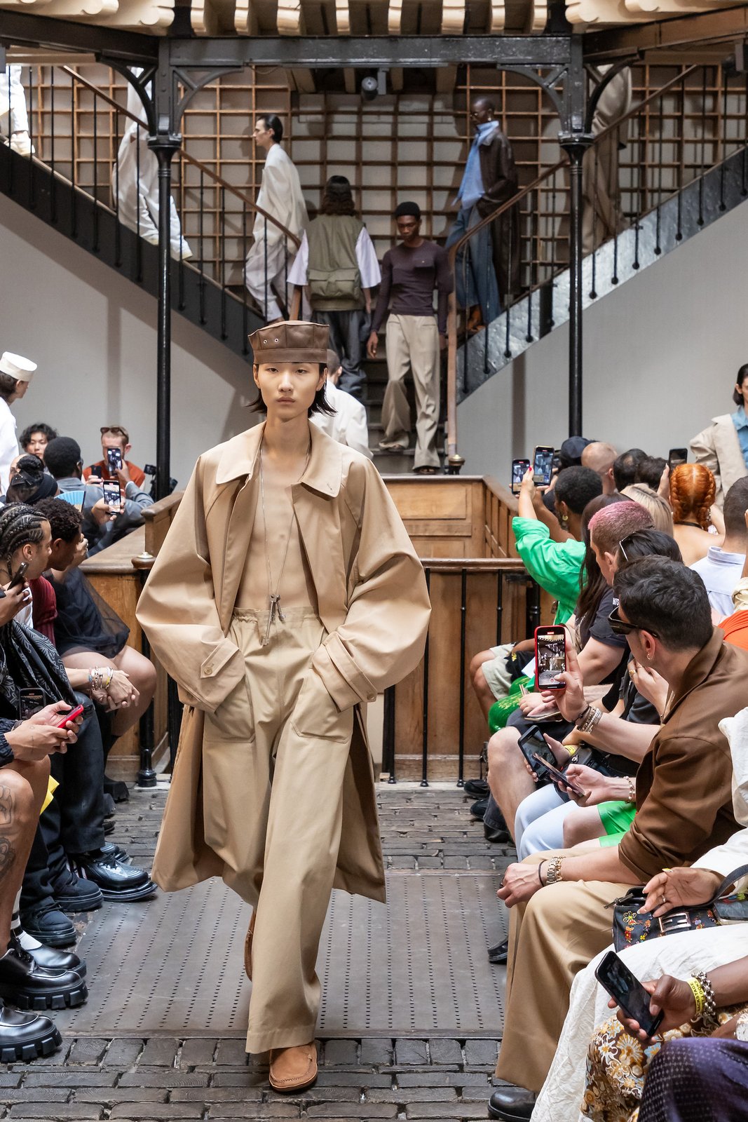 Hed Mayner’s Spring Summer 2024 collection presents a bold exploration of menswear