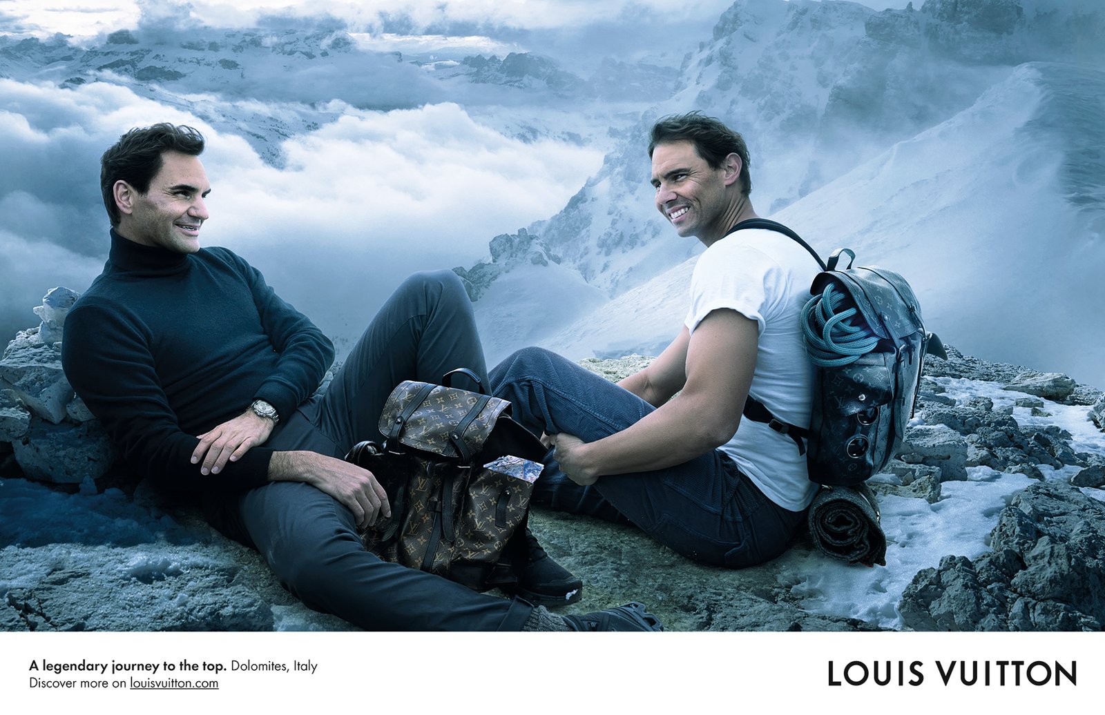 Louis Vuitton Scales New Heights with Federer and Nadal for Latest Core Values Campaign