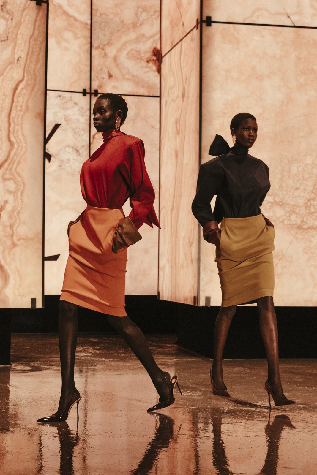 Artistic expression is front and center for Saint Laurent’s FW25 runway presentation at the close of Paris Fashion Week (Photo courtesy of Saint Laurent)