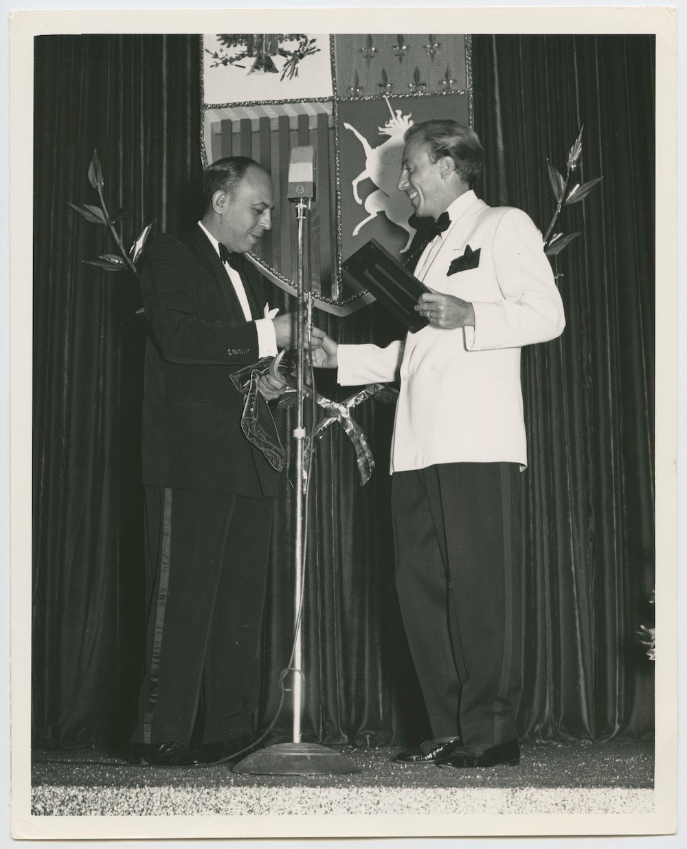 Jacques Fath Receives the Neiman Marcus Fashion Award from Stanley Marcus - Courtesy of SMU