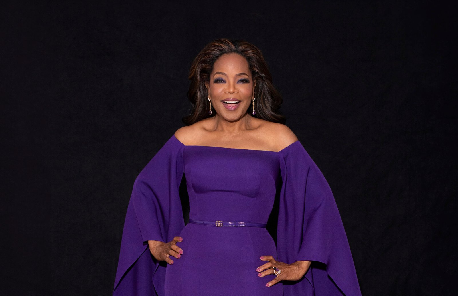 Oprah Winfrey in a custom Gucci gown at the 2024 SAG Awards.