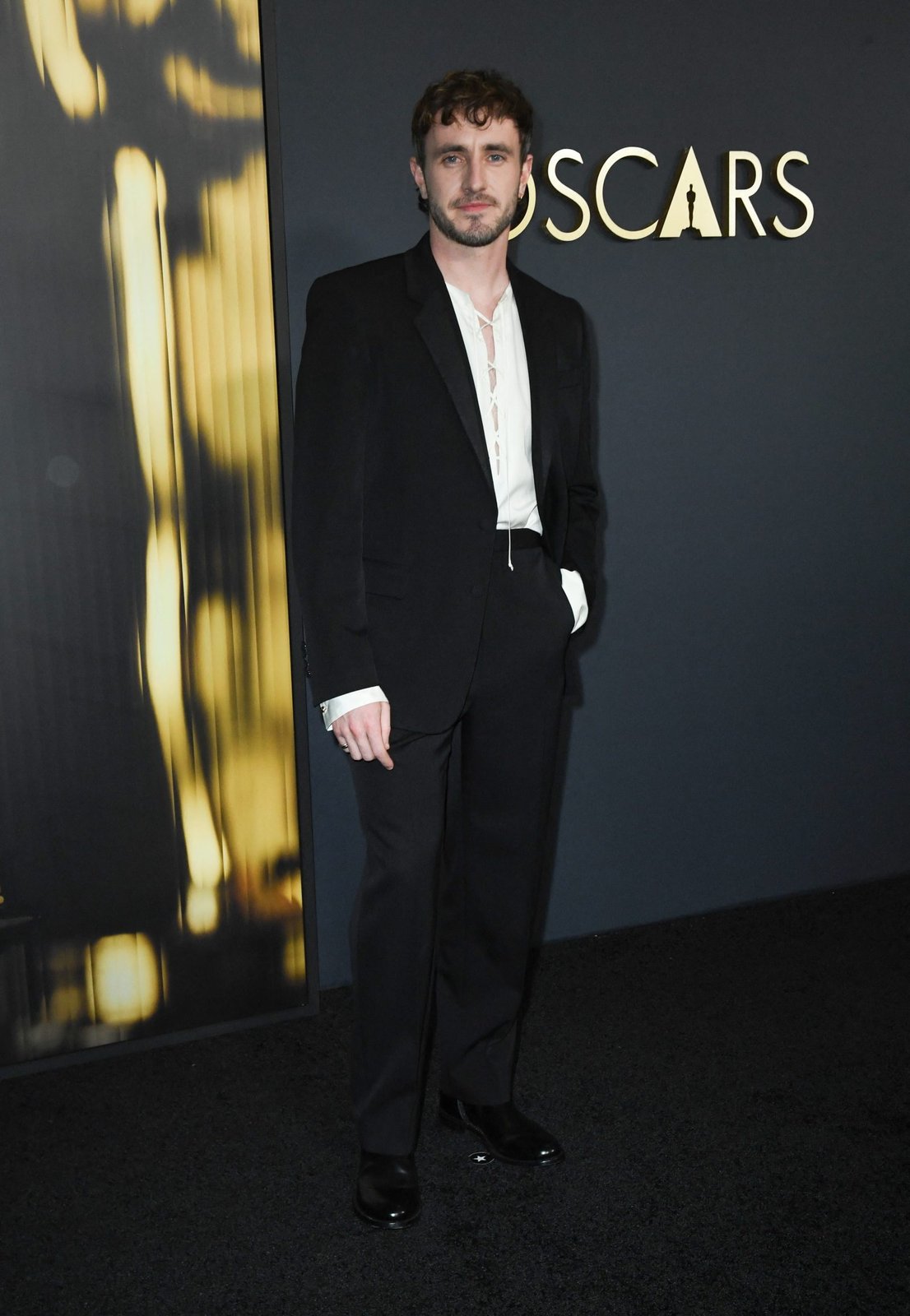 Paul Mescal arrives at the Governors Awards wearing Gucci (Photo by VALERIE MACON / AFP) (Photo by VALERIE MACON/AFP via Getty Images)
