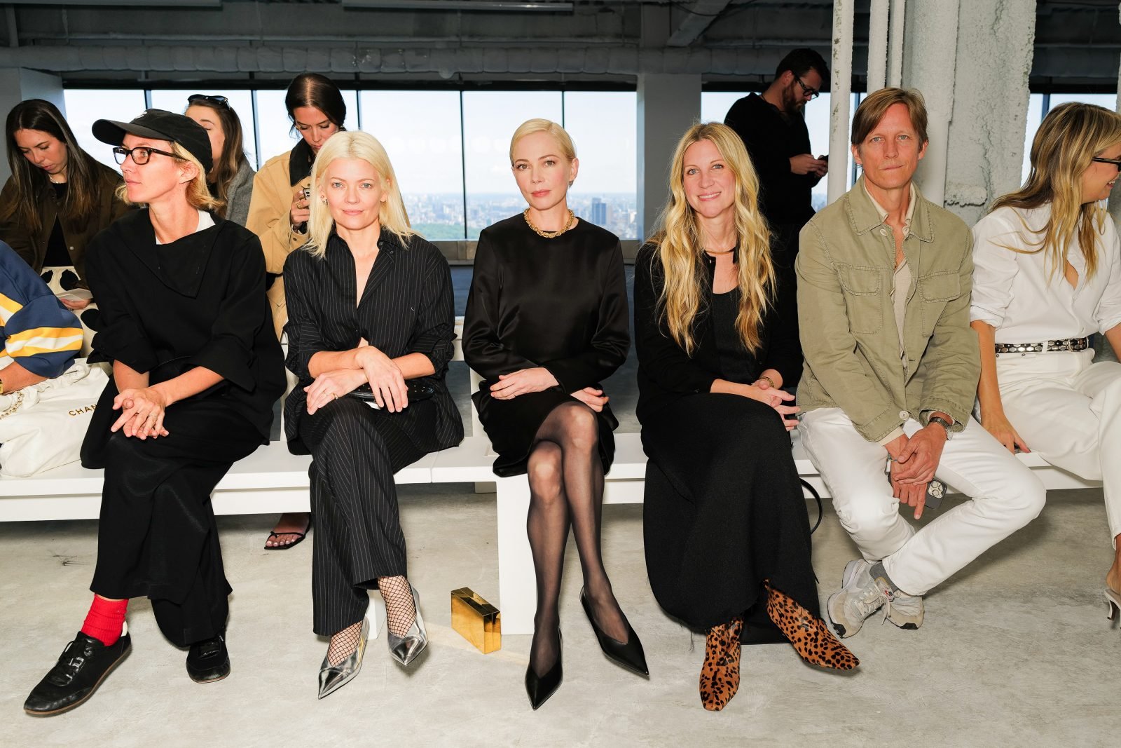 Rachel Chandler, Kate Young, Michelle Williams, Magnus Berger attend the TOTEME Summer 2025 show in New York.