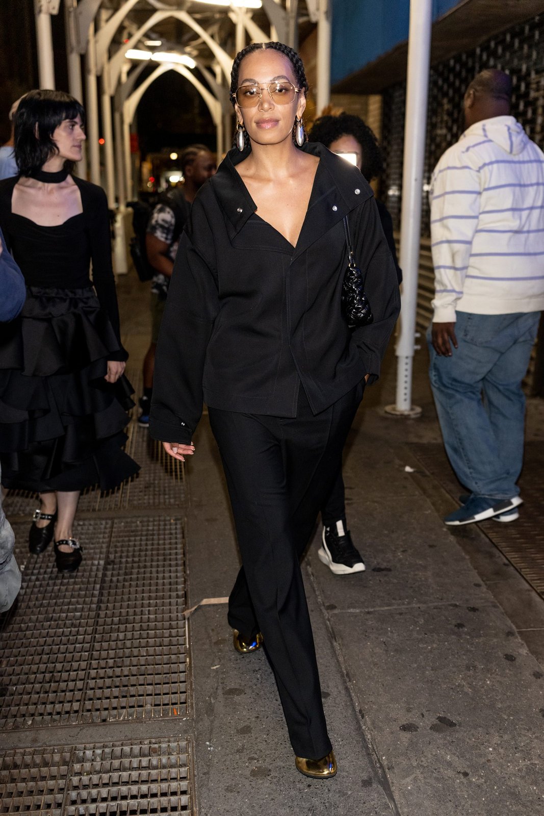 Solange Knowles is seen leaving Harper's Bazaar Cocktail Party during New York Fashion Week at Le Veau d'Or on September 04, 2024 in New York City. (Photo by Gilbert Carrasquillo/GC Images)