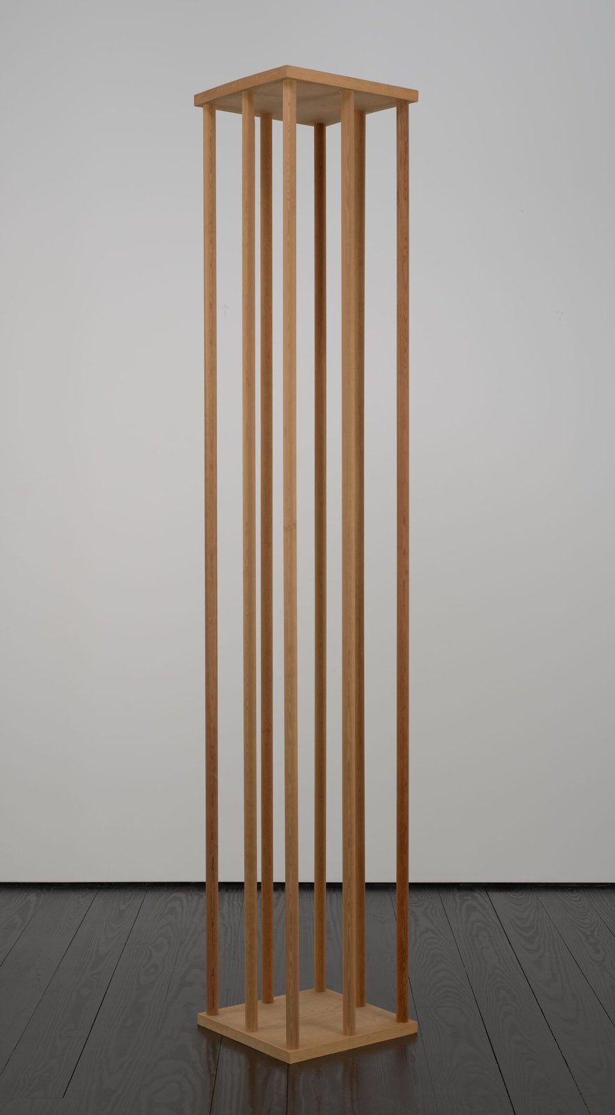 Walter De Maria
Statue of John Cage, 1961, reconstructed 1984
Wood
85 1/8 × 14 7/16 × 14 1/2 in. (216.2 × 36.7 × 36.8 cm) The Menil Collection, Houston