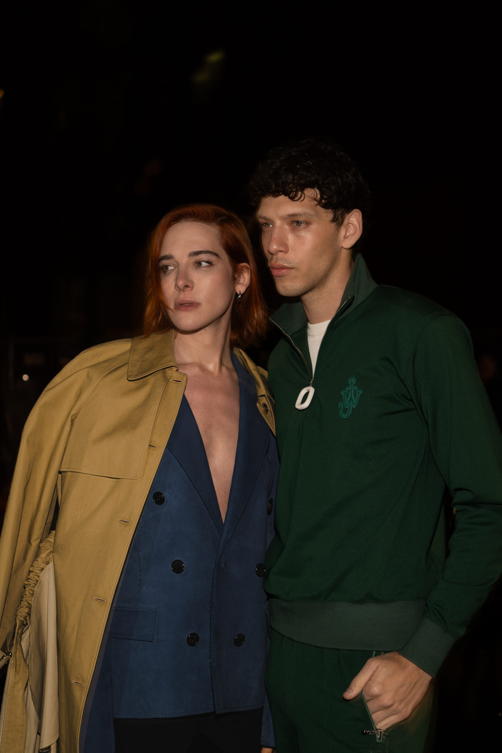 Hari Nef & Ludwig Hurtado Hari Nef & Ludwig Hurtado MFW FW2024 JW Anderson Street Style