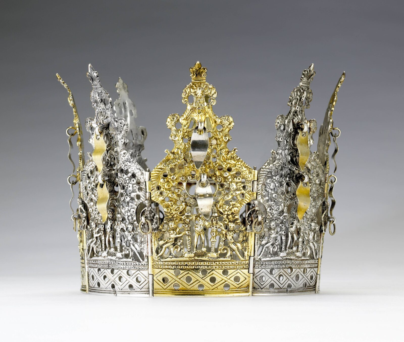 'Bridal Crown,' 1590–1610, silver and silver- gilt, Christen Sveaas Collection.