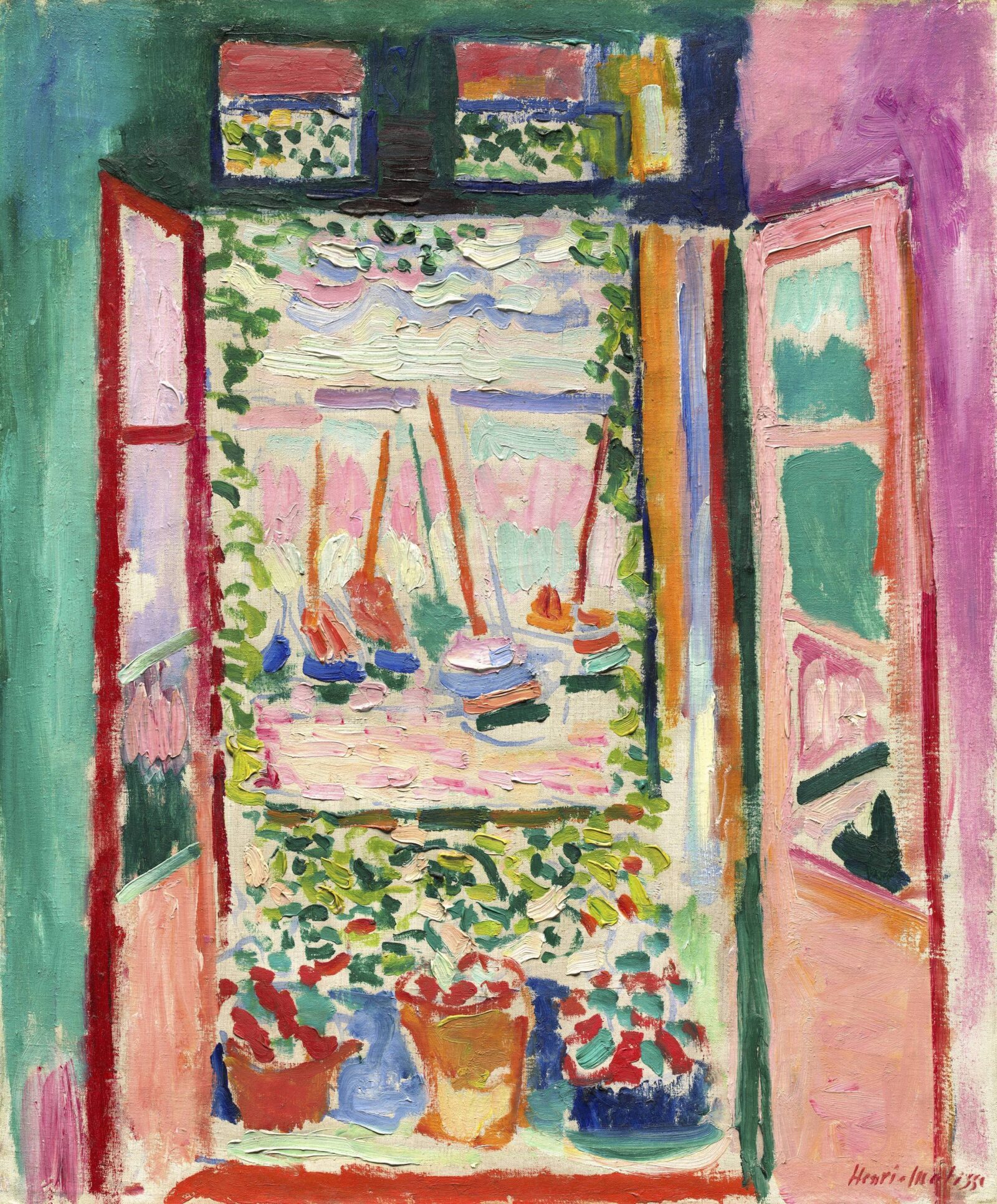 Henri Matisse, Open Window, Collioure, 1905, oil on canvas, National Gallery of Art, Washington, collection of Mr. and Mrs. John Hay Whitney. © 2023 Succession H. Matisse / Artists Rights Society (ARS), New York