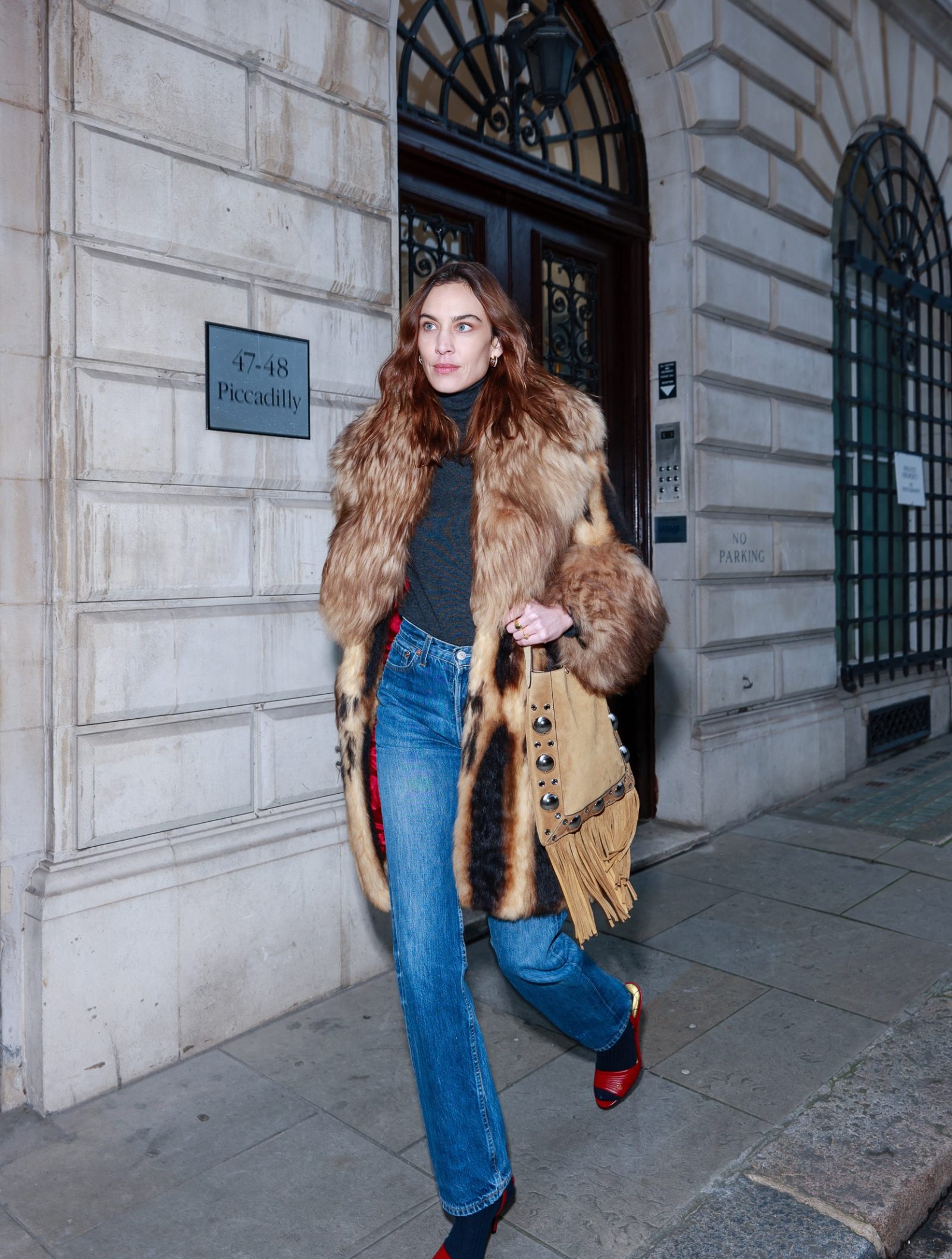 Alexa Chung seen in Valentino Garavani Resort 2025 in Piccadilly, London, December 2024. (Photo: Valentino / Getty Images)