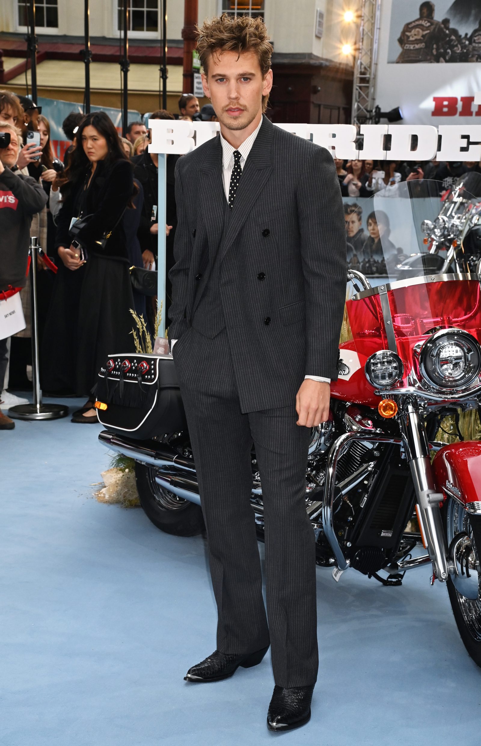 Austin Butler attends the London Gala Screening of "The Bikeriders" at The Curzon Mayfair on June 11, 2024 in London, England. (Photo by Dave Benett/WireImage)