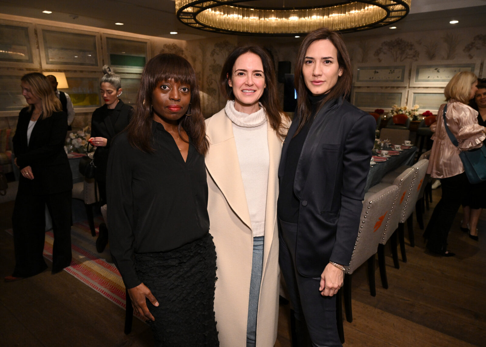 Dee Poku, Ariane Goldman, and Zani Gugelman shine at the NYAD Breakfast and Conversation event, held at New York City's Crosby Street Hotel on November 02, 2023. (Photo by Bryan Bedder/Getty Images for Netflix) Dee Poku, Ariane Goldman, and Zani Gugelman shine at the NYAD Breakfast and Conversation event, held at New York City