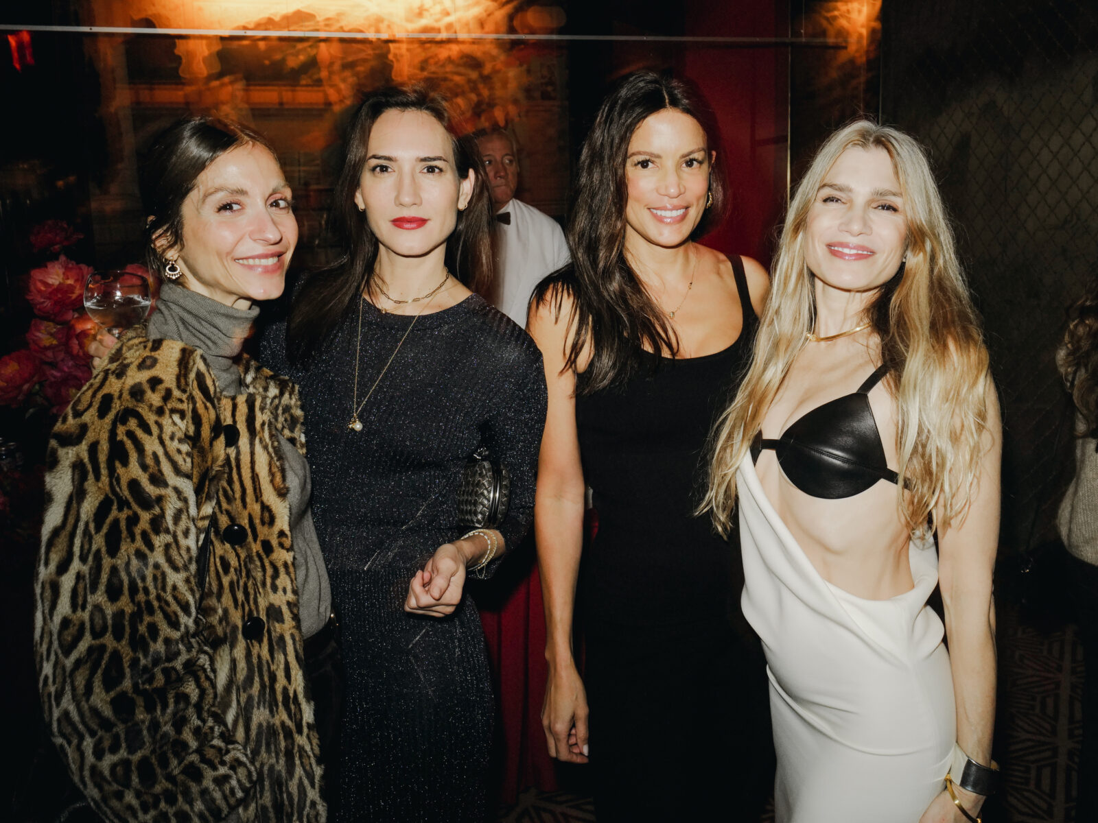 Sofia Karvela, Zani Gugelmann, Veronica Webb, and Macrene Alexiades captivate in style at the Net-A-Porter event. Images courtesy of BFA.