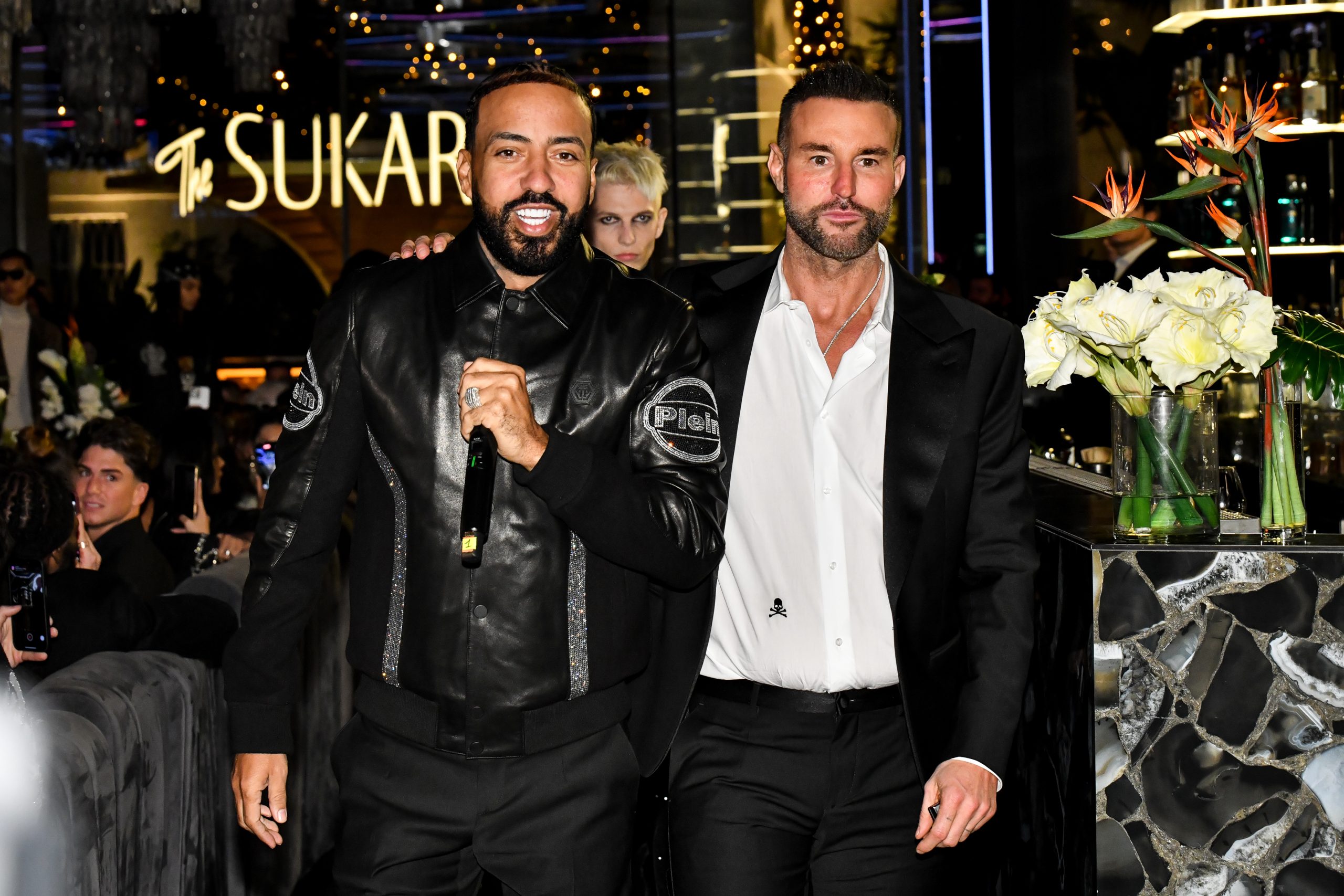 French Montana and Philipp Plein appear at the luxury brand's Milan Men's Fashion Week debut (Photos: Courtesy of Antonia El Ghali/BFA)