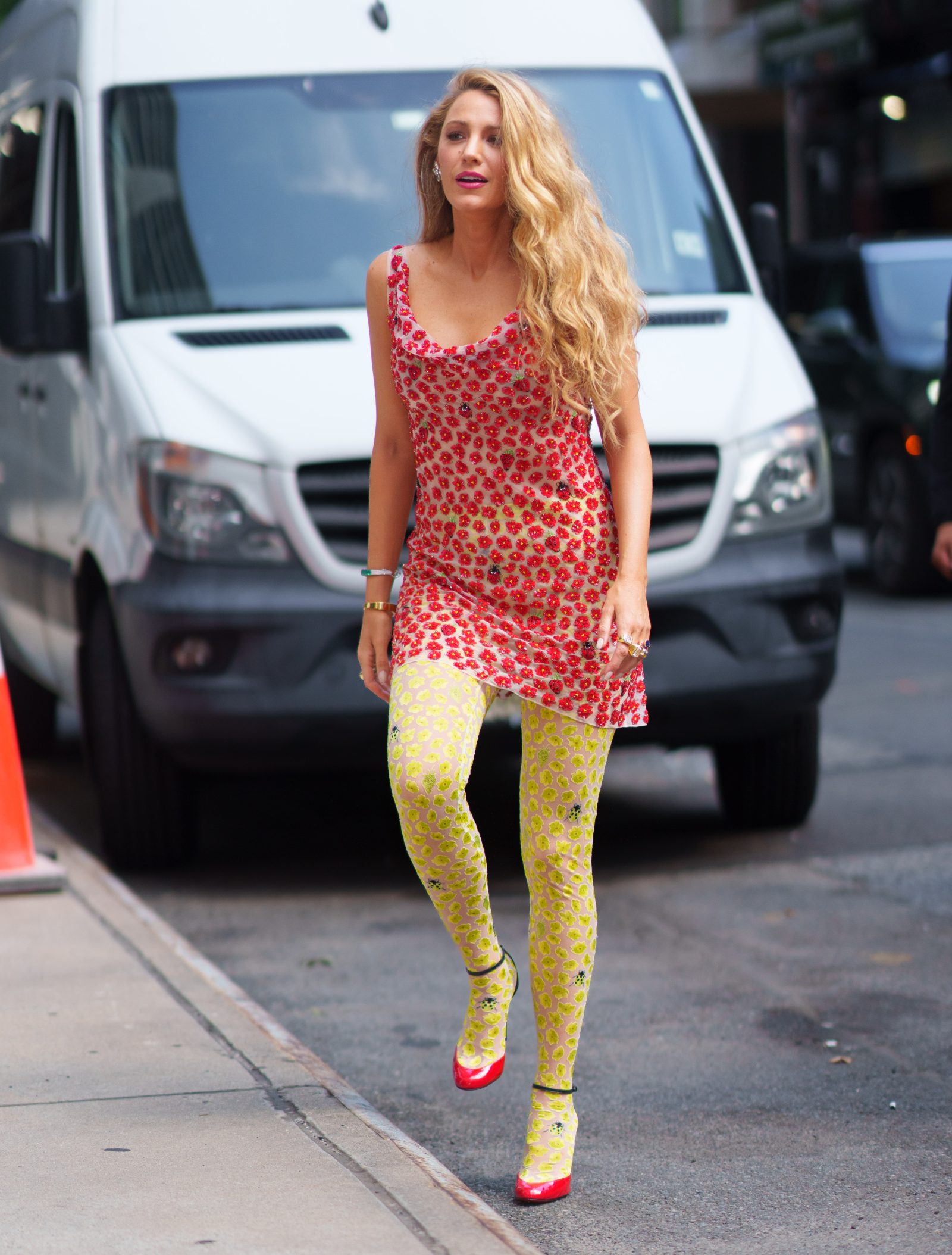 Blake Lively is seen out in New York City. (Photo by Gotham/GC Images)