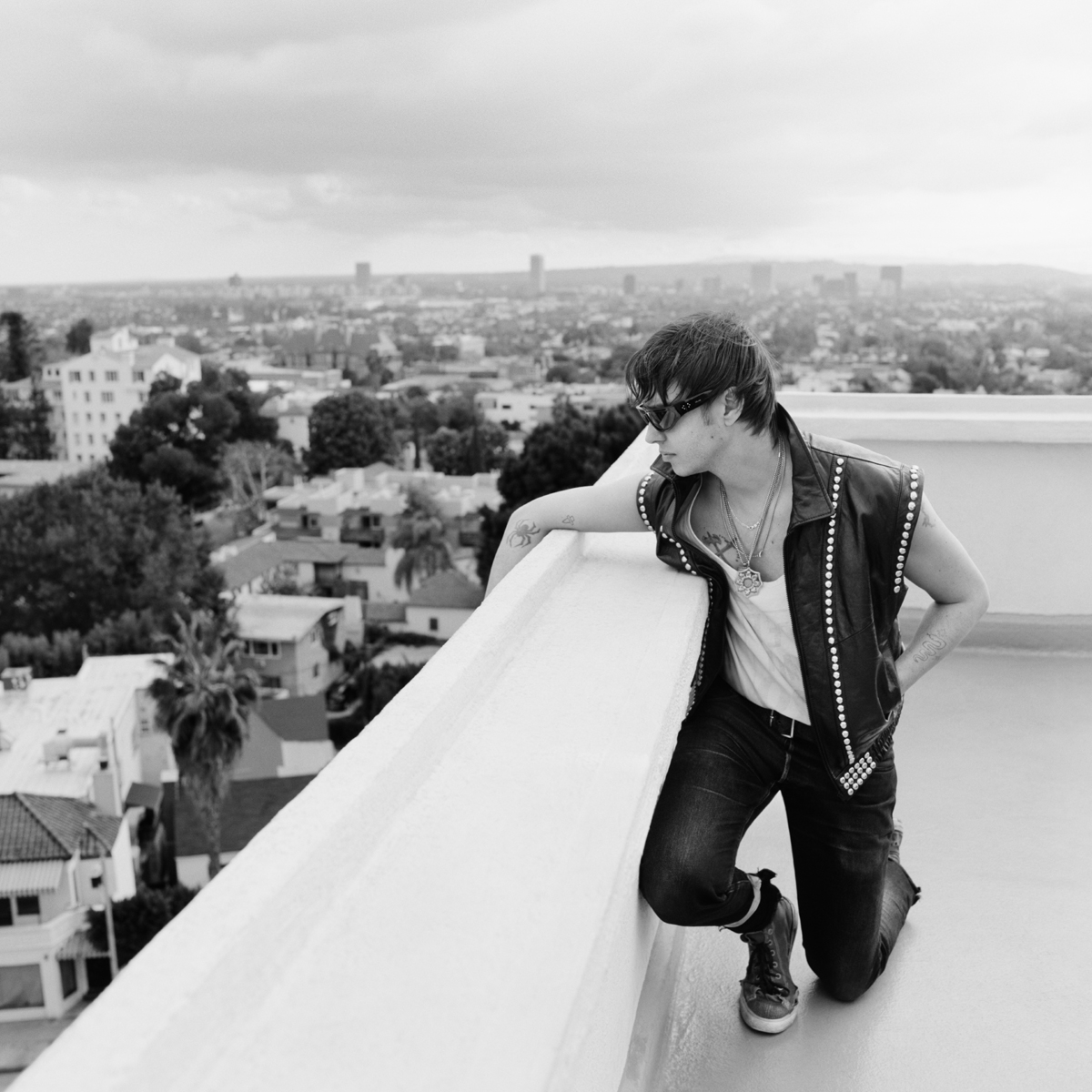 Hedi Slimane photographs Julian Casablancas for the latest ‘Portrait of a Musician’ series for CELINE HOMME