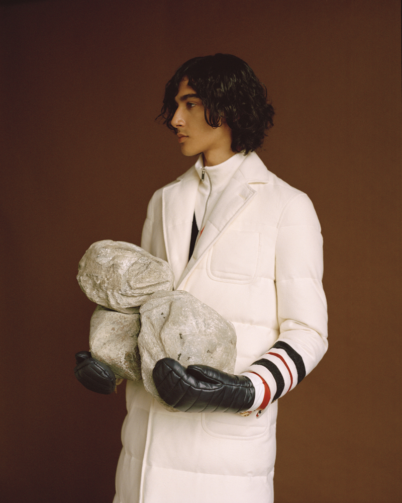 coat and gloves by THOM BROWNE, top by STELLA MCCARTNEY