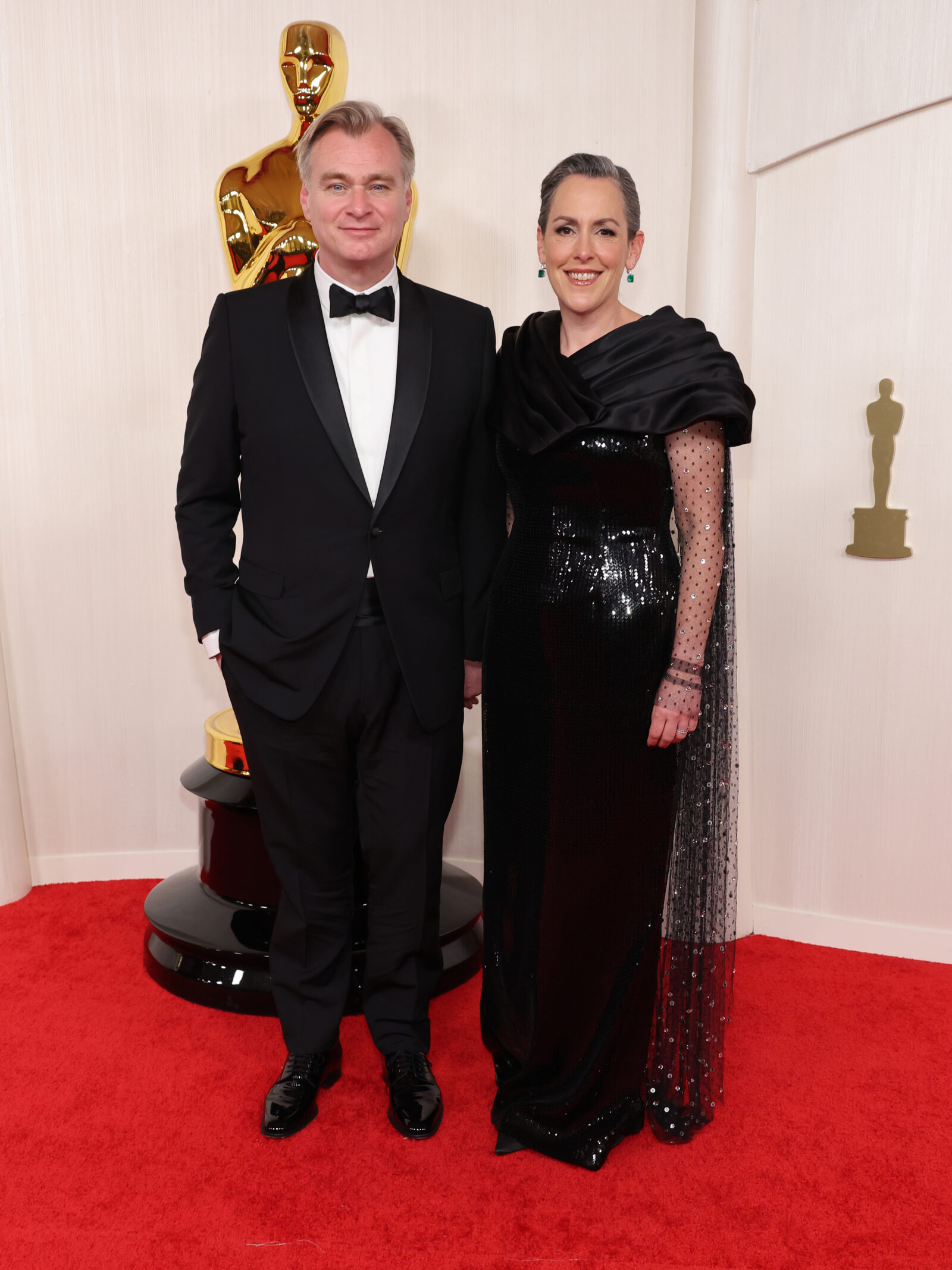 (L-R) Christopher Nolan and Emma Thomas attend the 96th Annual Academy Awards on March 10, 2024 in Hollywood, California. (Photo by Mike Coppola/Getty Images)