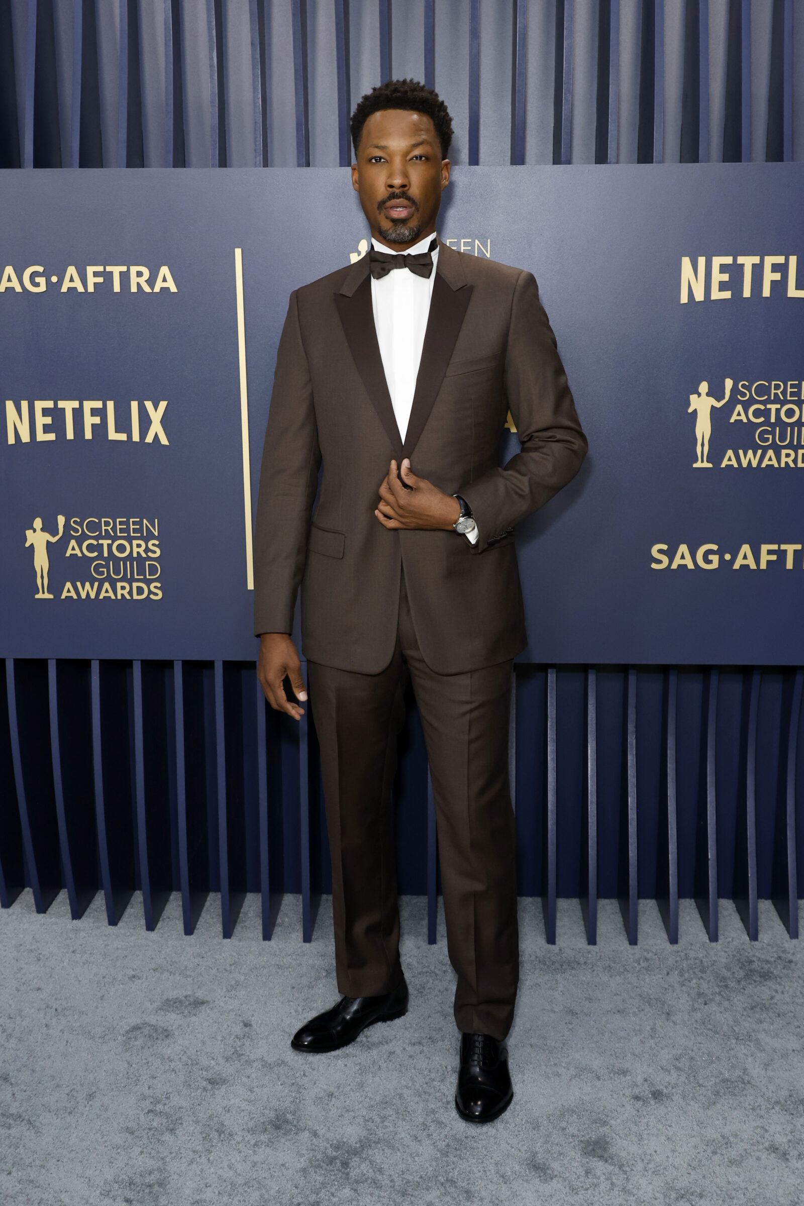 Corey Hawkins attends the 30th Annual Screen Actors Guild Awards at Shrine Auditorium and Expo Hall on February 24, 2024 in Los Angeles, California. (Photo by Frazer Harrison/Getty Images)