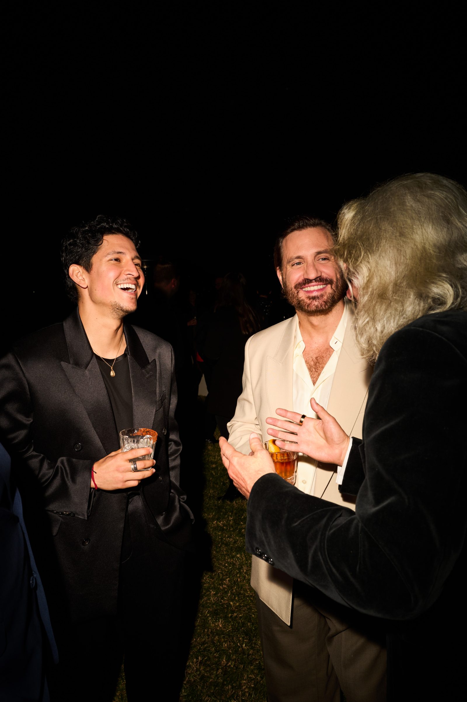 Danny Ramirez and Édgar Ramírez have a laugh at the Saint Laurent x Vanity Fair pre-Oscar dinner in Hollywood Hills. (Photo courtesy of Saint Laurent) Danny Ramirez and Édgar Ramírez have a laugh at the Saint Laurent x Vanity Fair pre-Oscar dinner in Hollywood Hills. (Photo courtesy of Saint Laurent)