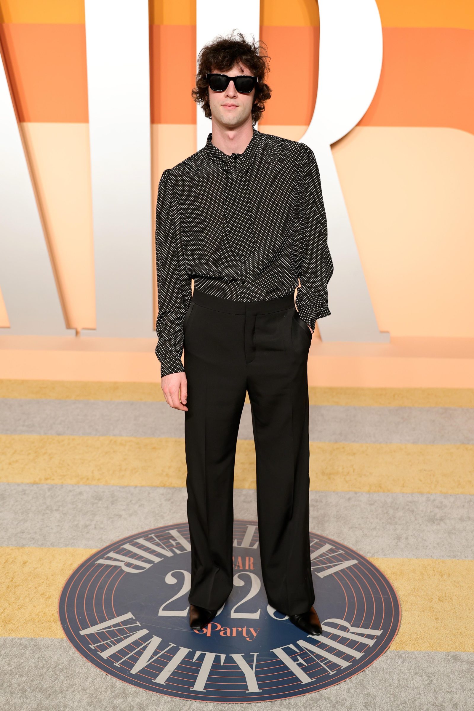 Dominic Sessa attends the 2025 Vanity Fair Oscar Party Hosted By Radhika Jones at Wallis Annenberg Center for the Performing Arts on March 02, 2025 in Beverly Hills, California. (Photo by Neilson Barnard/Getty Images for Vanity Fair)
