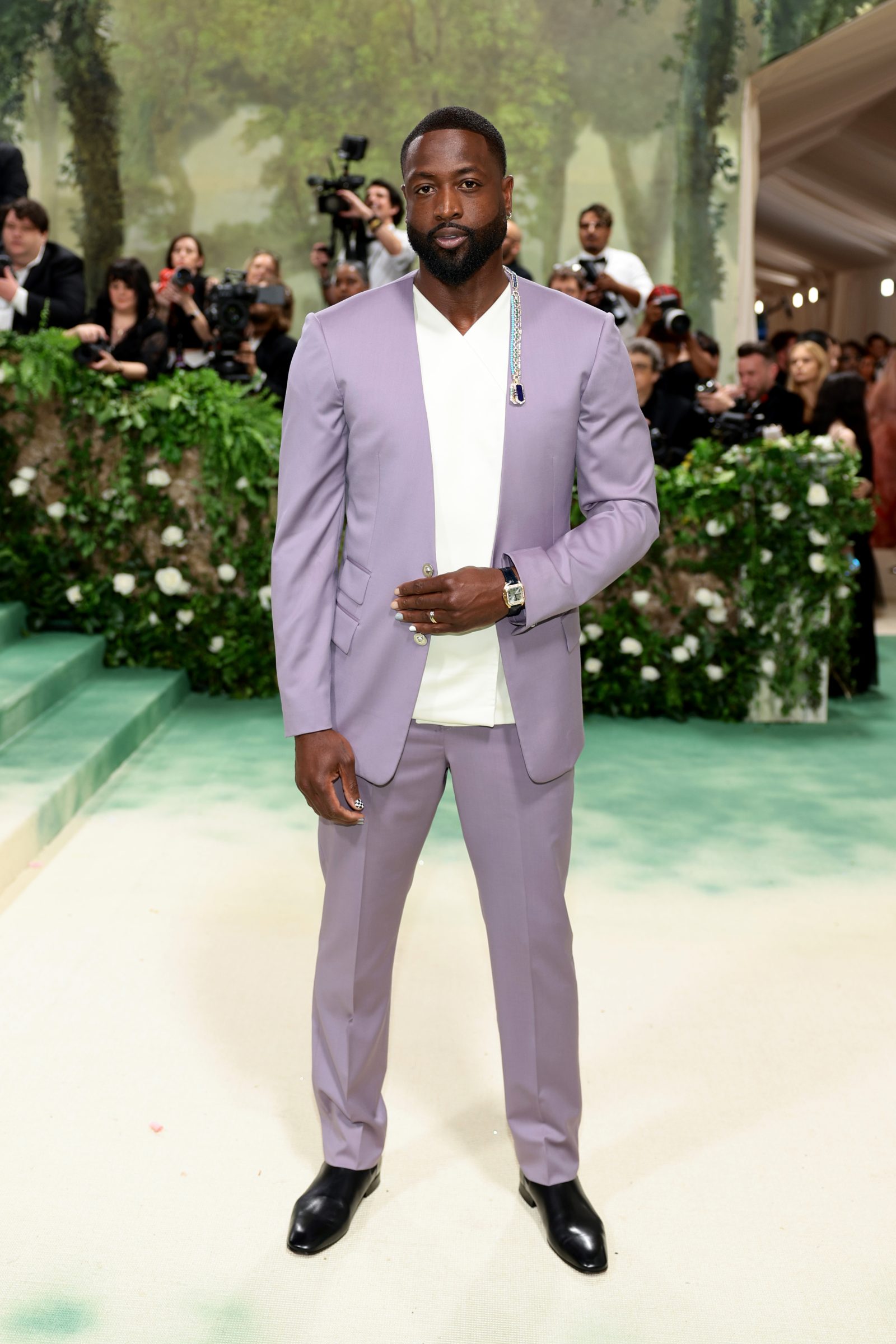 Dwyane Wade attends The 2024 Met Gala Celebrating "Sleeping Beauties: Reawakening Fashion" at The Metropolitan Museum of Art on May 06, 2024 in New York City. (Photo by Dimitrios Kambouris/Getty Images for The Met Museum/Vogue)