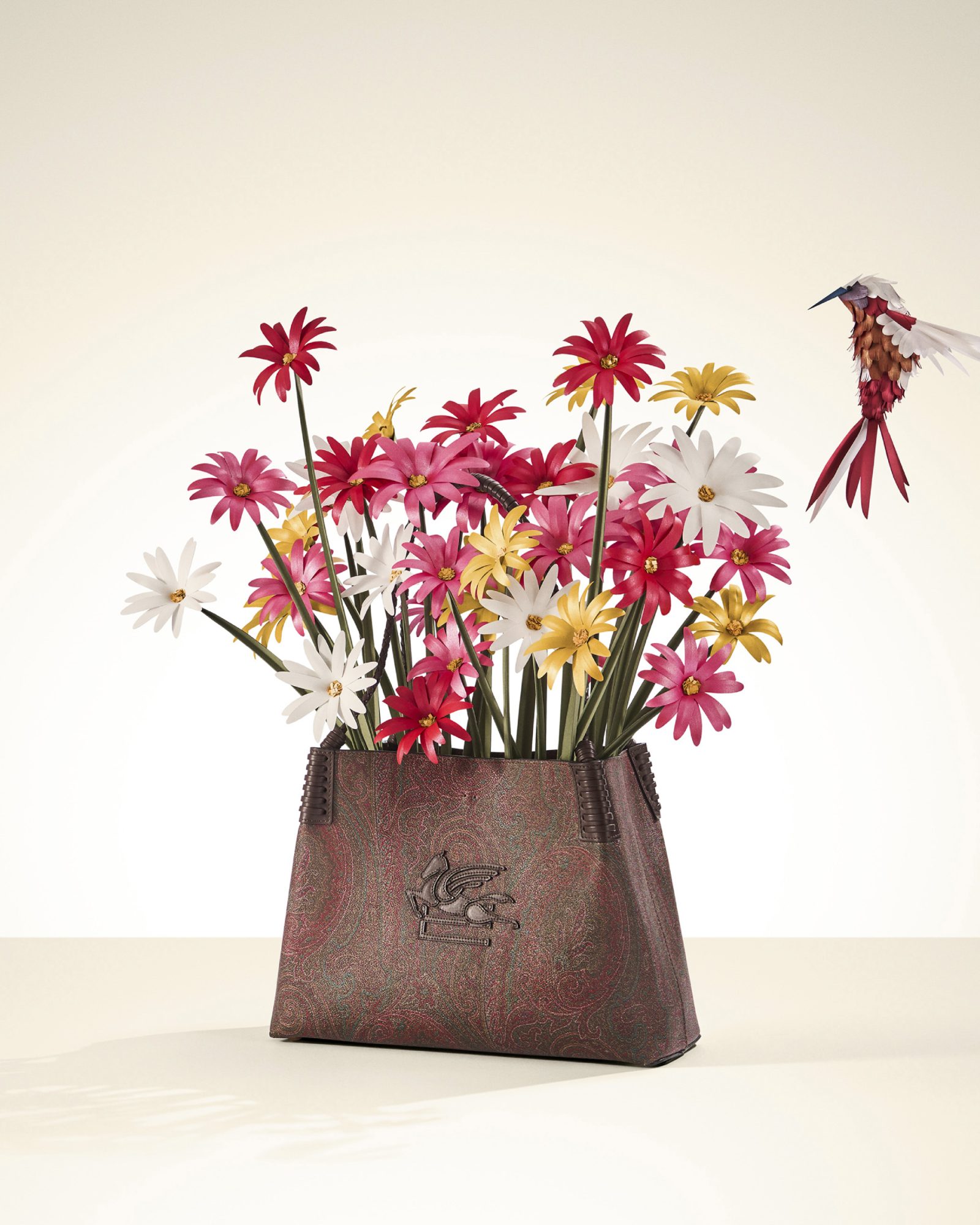 ETRO Libra Tote in Arnica paisley-printed leather with seasonal blooms, showcasing the House's passion for florals (Image: Courtesy of ETRO)