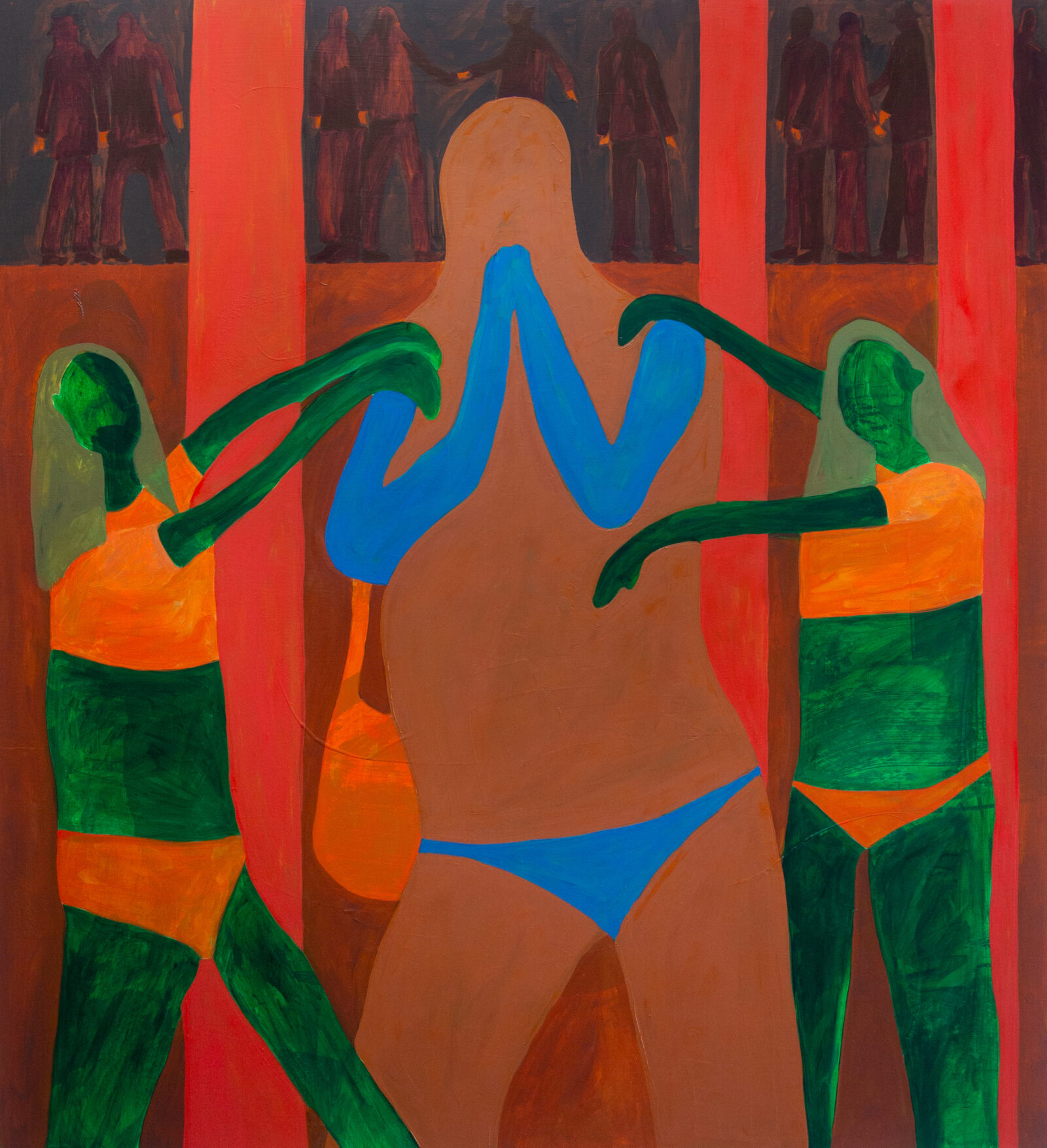 Ma’am, I’m Going to Have to Ask You to Calm Down (46” x 42”) oil on linen, 2022