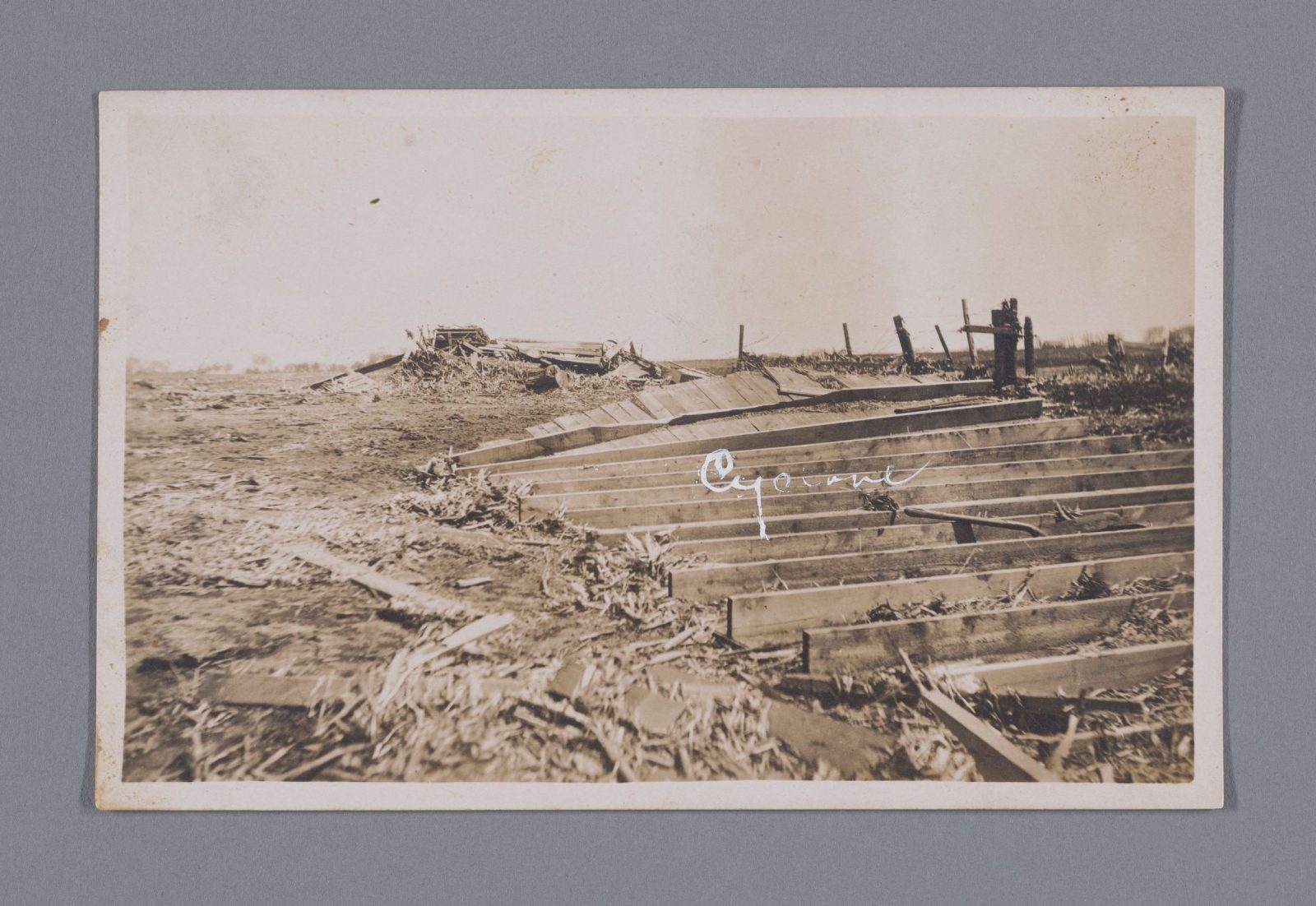 Tacita Dean, Found Cy, Houston, 2024. Found postcard, 3 1/2 × 5 3/8 in. (8.9 × 13.7cm). The Menil Collection, Houston, Gift of the artist. © Tacita Dean