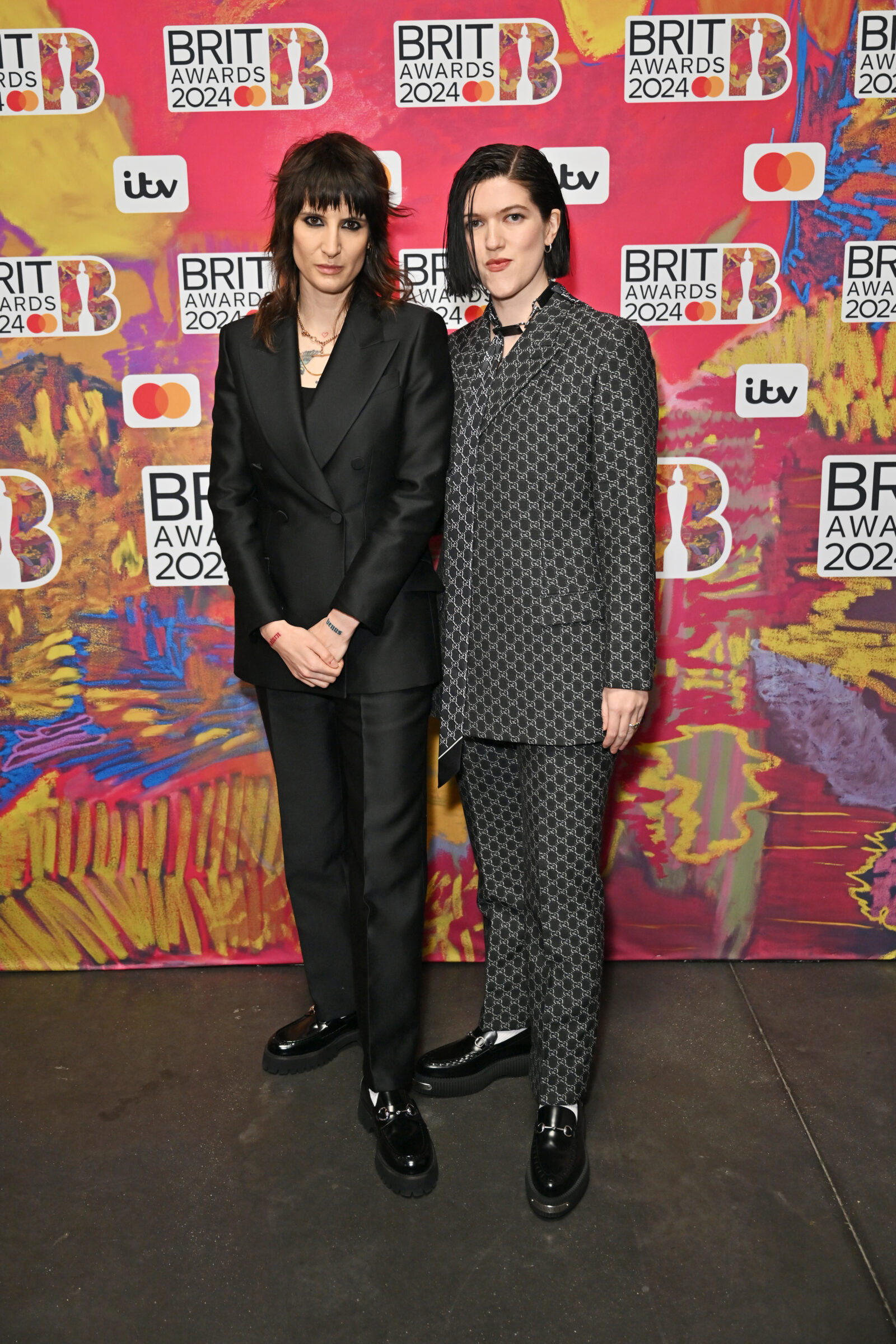Vic Lentaigne and Romy Madley Croft attend The BRIT Awards 2024 at The O2 Arena on March 2, 2024 in London, England. (Photo by Jed Cullen/Dave Benett/Getty Images)