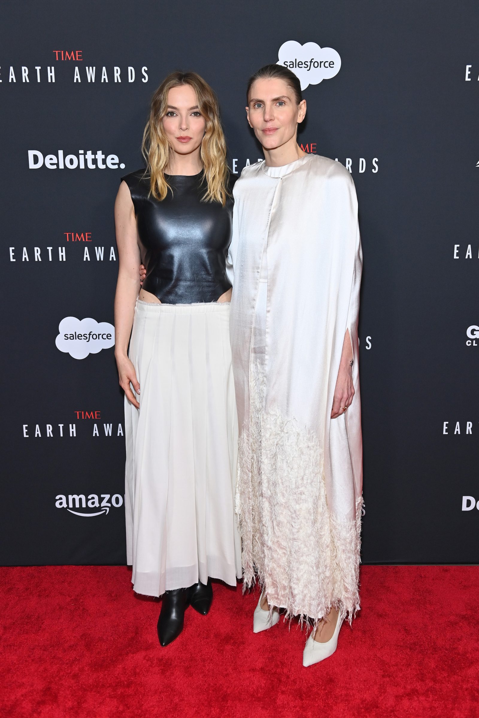 (L-R) Jodie Comer and Gabriela Hearst attend the 2024 TIME Earth Awards Gala at Second on April 24, 2024 in New York City. (Photo by Roy Rochlin/Getty Images for TIME)