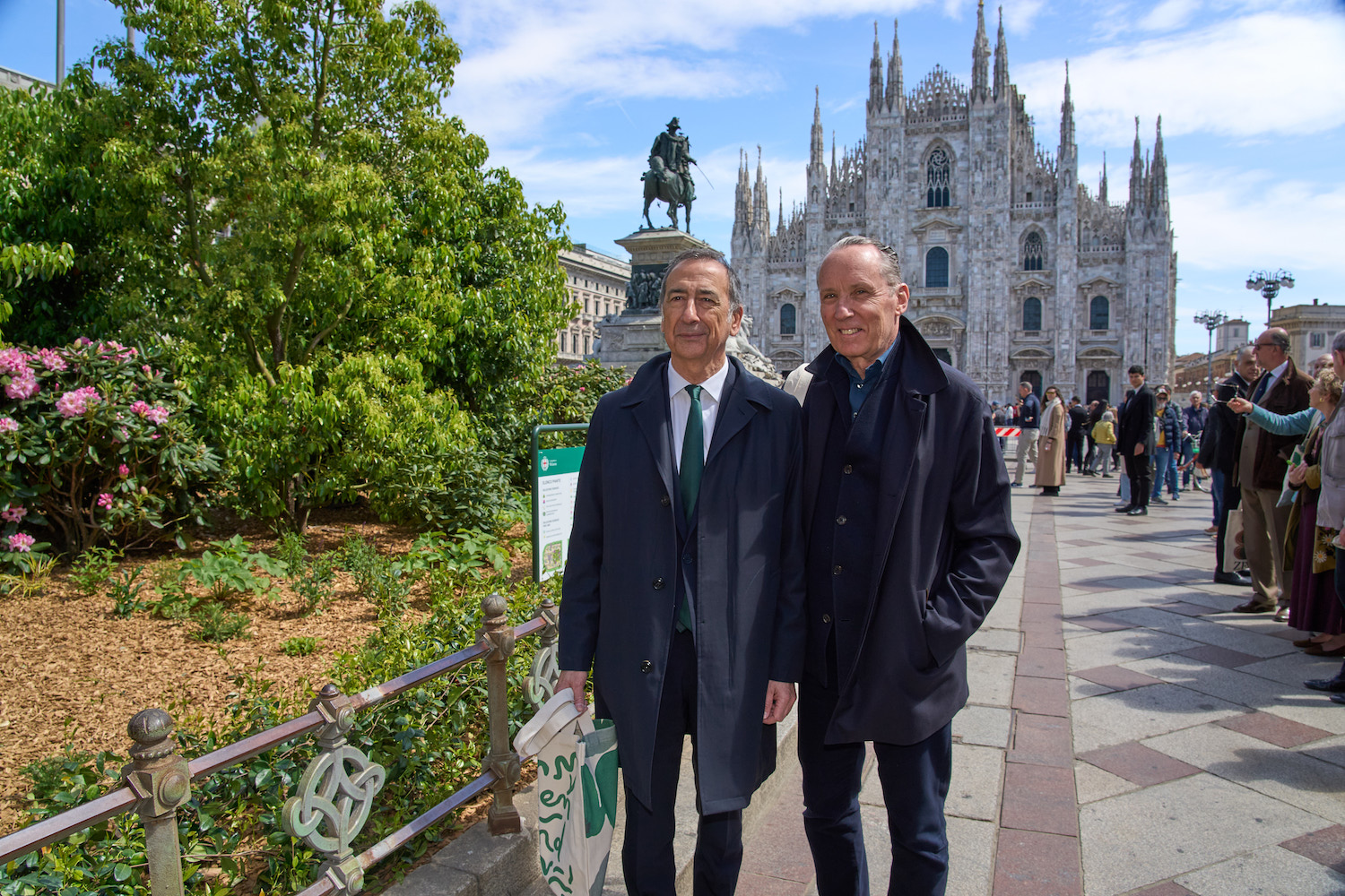 Gildo Zegna and Giuseppe Sala