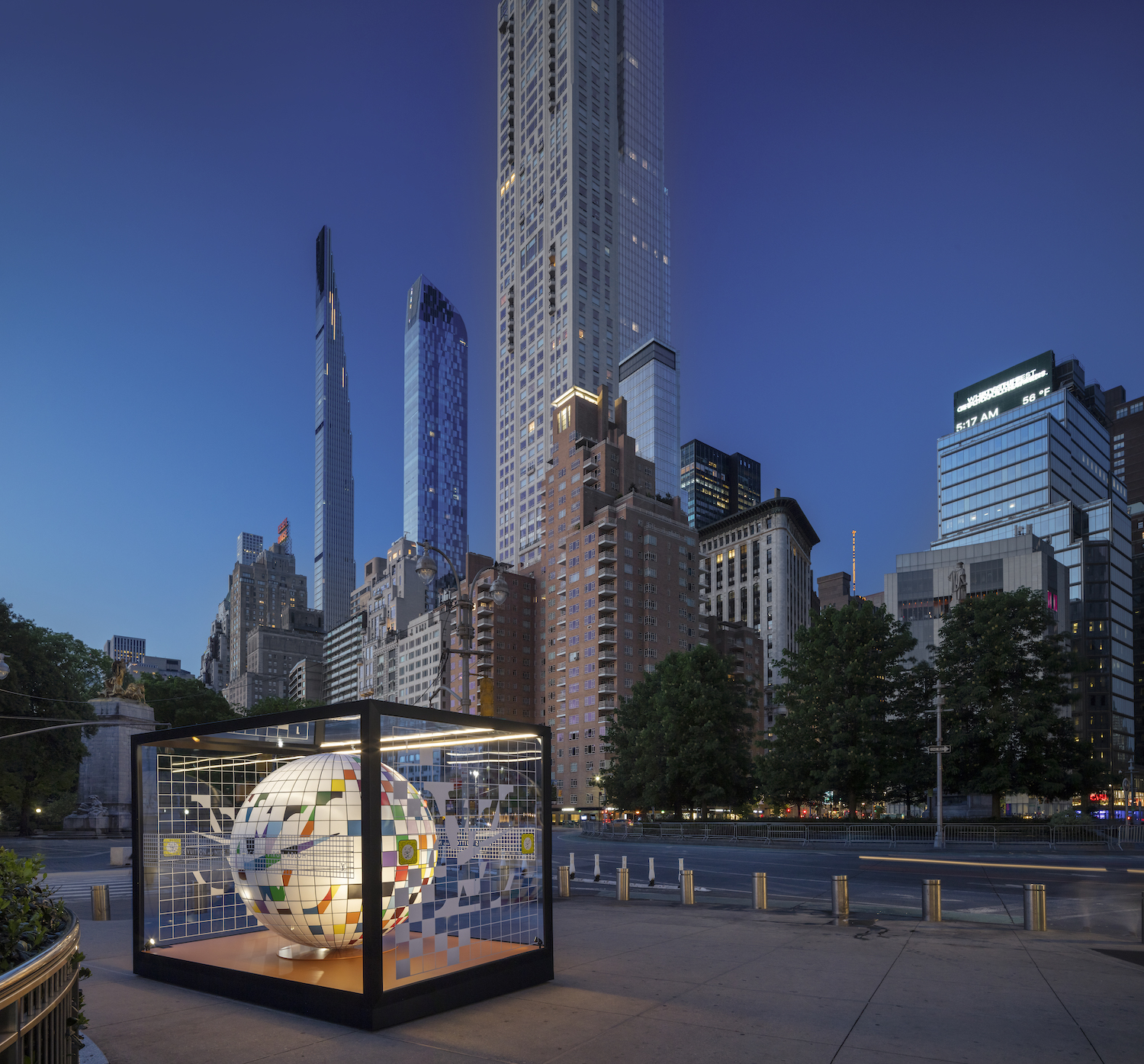 Globe Columbus Circle by Paul Warchol Louis Vuitton x Nike "Air Force 1"