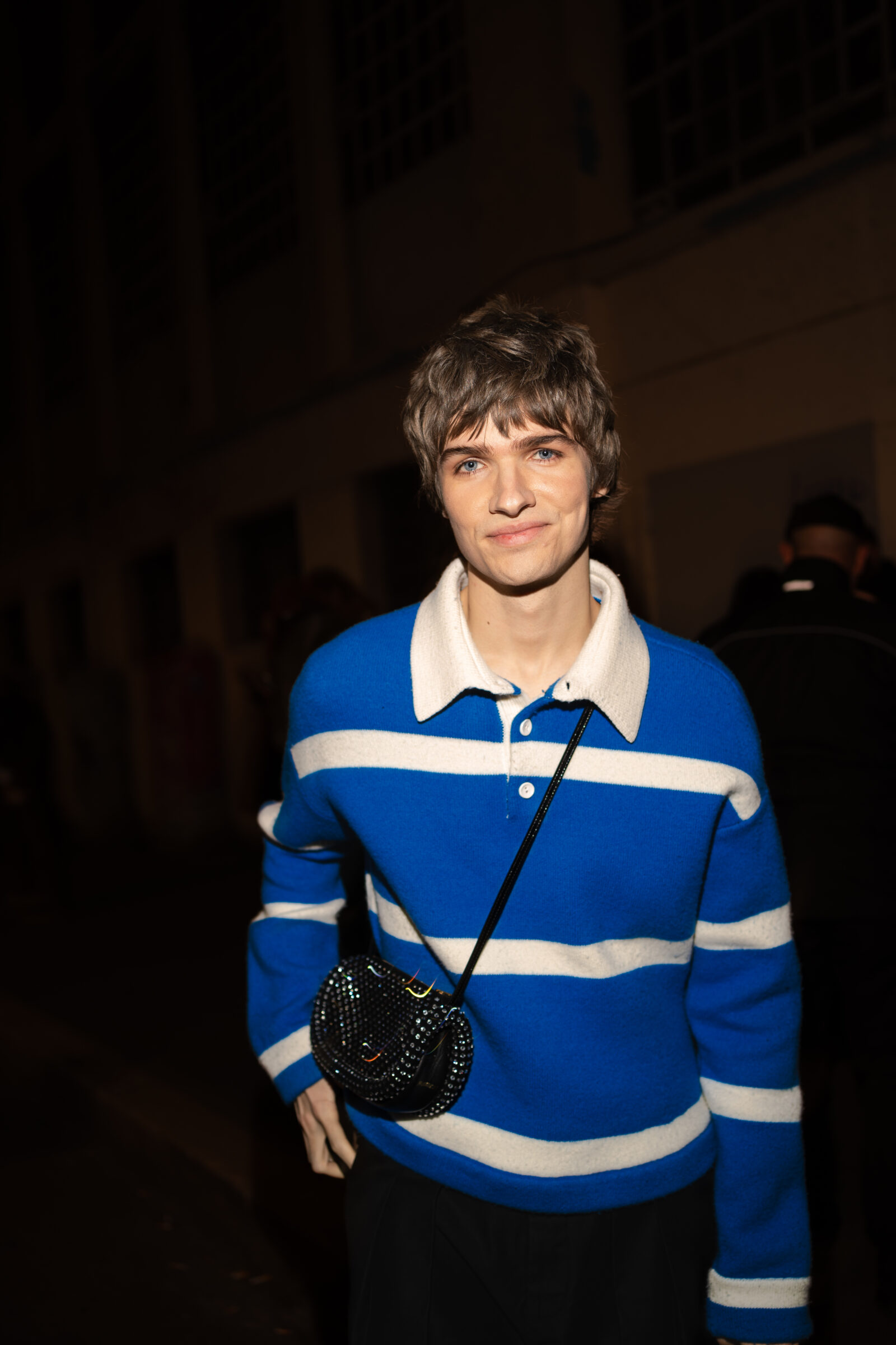 Arriving to the JW Anderson show Arriving to MFW FW2024 JW Anderson Street Style